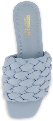CUSHIONAIRE Women's Aramis woven slide sandal +Memory Foam, Wide Widths Available in Saudi Arabia