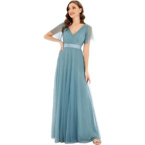 Ever-Pretty Women's Double V-Neck Empire Waist Front Wrap Bridesmaid Dress 7962 in Saudi Arabia