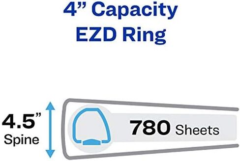 Avery Heavy-Duty View 3 Ring Binder, 3 Inch One Touch EZD Rings, 3.5 Inch Spine, 1 Black Binder (79693) in Saudi Arabia