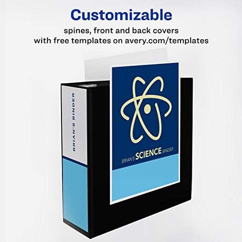 Avery Heavy-Duty View 3 Ring Binder, 3 Inch One Touch EZD Rings, 3.5 Inch Spine, 1 Black Binder (79693) in Saudi Arabia