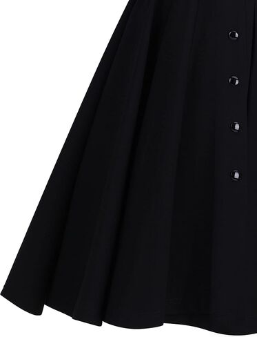 GownTown 1950 Women Dress Midi Shirt Dress Cocktail Dress with Belt in Kuwait