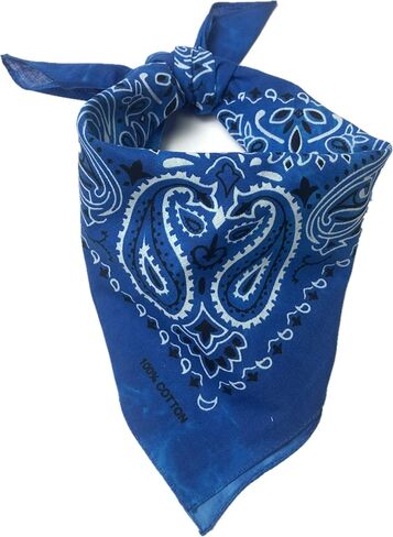 SYHRHL 12 Pack Tie Dye Bandana Novelty Cotton Bandanas Cowboy Classic Paisley Handkerchiefs for Men and Women in Kuwait