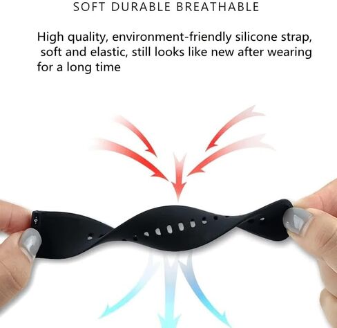 TACPAK قطعتان من حزام السيليكون، حزام بديل سريع الفك، حزام ناعم مقاوم للماء والعرق، إبزيم من الفولاذ المقاوم للصدأ، سوار معصم رياضي متوافق مع الساعة الذكية 18 مم in Kuwait