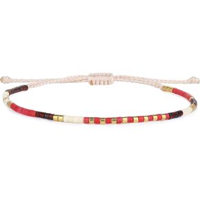 KELITCH Boho-color Crystal Shell Beaded Friendship Bracelets Handmade Strand Bracelet Bangles Jewelry For Summer