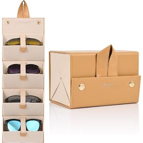 LEFOR·Z Sunglasses Organizer Travel Case Foldable Glasses Case Multiple Pairs Eyeglasses Storage Box Hanging Eyewear Holder in Saudi Arabia