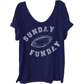 Plus Size Shirts Off Shoulder Baseball Graphic T Shirts for Women Football Graphic Short Sleeve T-Shirts Tops
