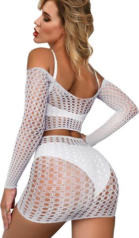 Neyysa Sexy Women Underwear Camisole Babydoll Lingerie Sets Bodysuit Nightgowns Sleepwear Long Sleeves Dress in Saudi Arabia