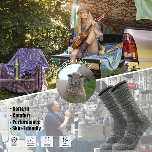 جوارب دائرية للسيدات من صوف ميرينو للمشي لمسافات طويلة في الهواء الطلق من Ortis للنساء in Kuwait