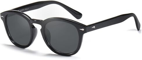 نظارة شمسية SHEEN KELLY Vintage Johnny Depp مستديرة بعدسات ملونة من Nerd نظارات ملونة شفافة من خلال نظارات الفيلم in Kuwait