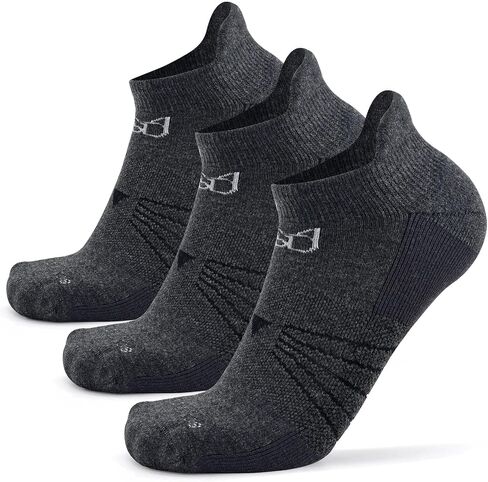 Socks Daze 3/6 Pack Men's Women's Merino Wool Ankle Running Sport Soft Thick Cushion Athletic Socks for Walking Light Hiking in Kuwait