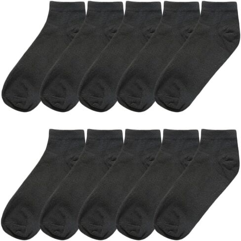 Allegra K Athletic Low Cut Ankle Socks-Stretch Cuffs Soft 10 Pairs in Kuwait