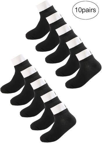 Allegra K Athletic Low Cut Ankle Socks-Stretch Cuffs Soft 10 Pairs in Kuwait