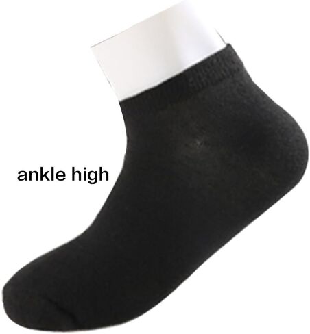 Allegra K Athletic Low Cut Ankle Socks-Stretch Cuffs Soft 10 Pairs in Kuwait