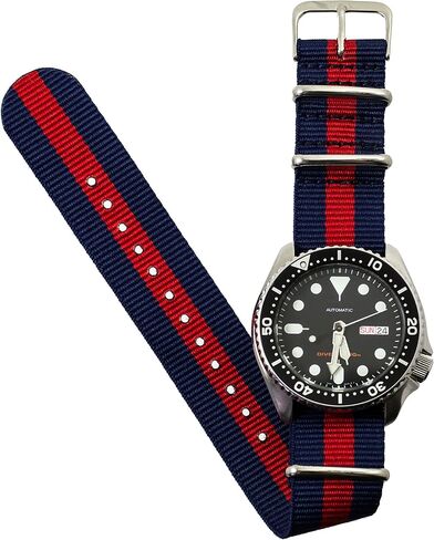 Benchmark Basics Nylon Watch Band - Waterproof Ballistic Nylon One-Piece Military Watch Straps for Men & Women - Choice of Color & Width - 18mm, 20mm, 22mm or 24mm in Kuwait