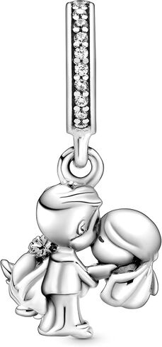 PANDORA Jewelry Married Couple Dangle Charm - Bracelet or Necklace Charm for Women - Sterling Silver with Cubic Zirconia in Saudi Arabia