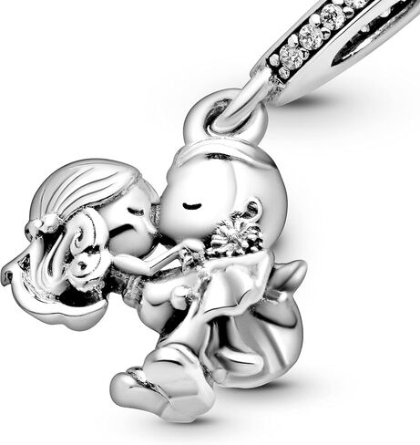PANDORA Jewelry Married Couple Dangle Charm - Bracelet or Necklace Charm for Women - Sterling Silver with Cubic Zirconia in Saudi Arabia