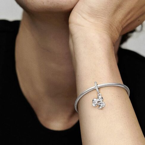 PANDORA Jewelry Married Couple Dangle Charm - Bracelet or Necklace Charm for Women - Sterling Silver with Cubic Zirconia in Saudi Arabia