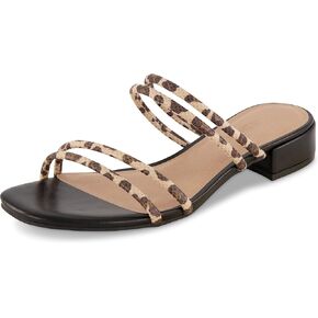 CUSHIONAIRE Women's Nora low block heel sandal +Memory Foam