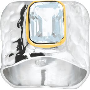 Silpada 'Lakeside' Gemstone Ring in Sterling Silver & Gold Plate in Saudi Arabia