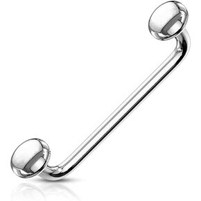 FIFTH CUE 16G Flat Disc Ends 90 Degree Bent Staple Barbells for Surface 316L Surgical Steel Surface & Snake Eye Tongue Piercings in Saudi Arabia