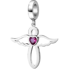 PHOCKSIN يناير-ديسمبر جوهرة الميلاد سحر إنفينيتي لطيف الملاك الجناح حبة سحر ل أساور تشيكوسلوفاكيا النساء الفتيات سوار قلادة استرخى سحر in Kuwait