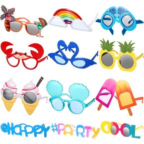 Skylety 12 Pairs Luau Party Sunglasses Beach Funny Hawaiian Sunglasses Tropical Beach Party Favors Sunglasses
