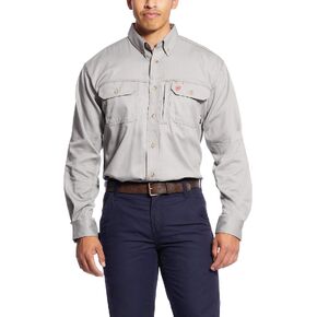 Ariat FR Solid Vent Work Shirt - Men’s Button-Down Long Sleeve Performance Shirt in Saudi Arabia
