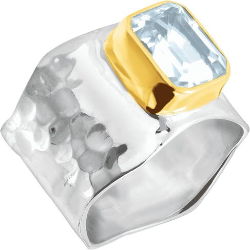Silpada 'Lakeside' Gemstone Ring in Sterling Silver & Gold Plate in Saudi Arabia