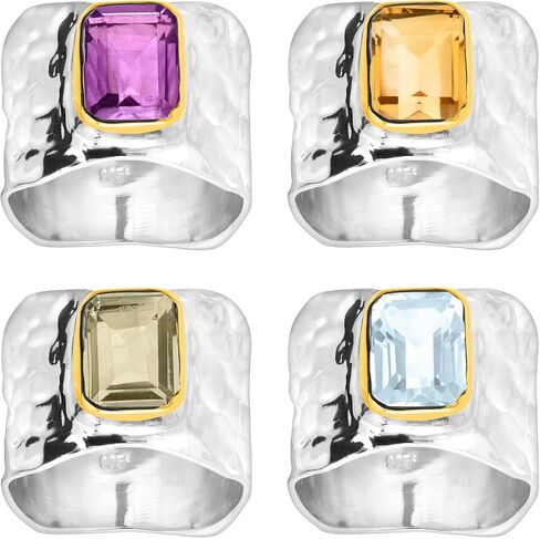 Silpada 'Lakeside' Gemstone Ring in Sterling Silver & Gold Plate in Saudi Arabia