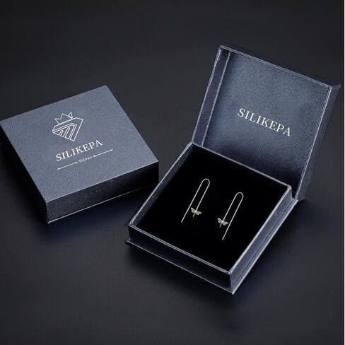 أقراط اليعسوب للنساء والبنات 925 من الفضة الإسترلينية لا تسبب الحساسية، سلسلة طويلة متدلية على شكل اليعسوب، مجوهرات هدية عيد الميلاد والكريسماس in Kuwait