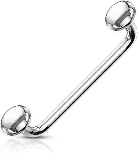 FIFTH CUE 16G Flat Disc Ends 90 Degree Bent Staple Barbells for Surface 316L Surgical Steel Surface & Snake Eye Tongue Piercings in Kuwait
