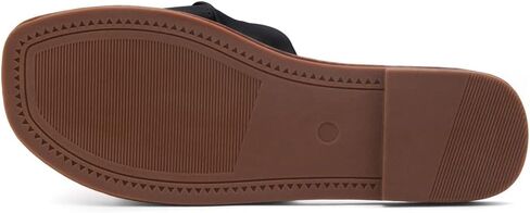 Shoe Land Womens Amilie Slip On Slides Bow Tie Square Open Toe Flat Sandals For Summer in Kuwait