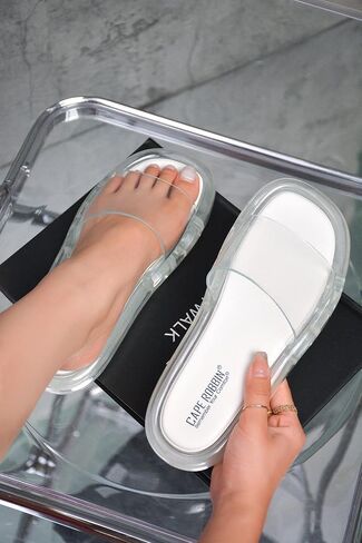 Cape Robbin Jayella Women's Slip-on Jelly Sandals, Flat Slides Shoes for Women in Saudi Arabia