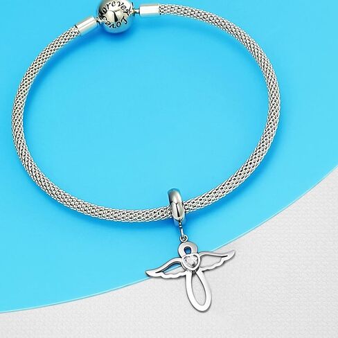 PHOCKSIN يناير-ديسمبر جوهرة الميلاد سحر إنفينيتي لطيف الملاك الجناح حبة سحر ل أساور تشيكوسلوفاكيا النساء الفتيات سوار قلادة استرخى سحر in Kuwait