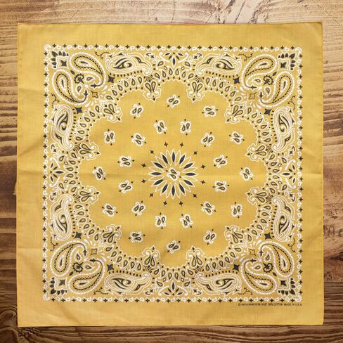 Colter Co. 4 pack Paisley Bandana - USA Made Classic Pattern Multi-purpose Bandanas For Men and Women, 100% Cotton in Kuwait