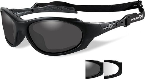 Wiley X XL-1 Advanced Sunglasses, ANSI Z87 Safety Glasses for Men and Women, UV Eye Protection for Combat, Shooting, Motorcycle, Biking, and Extreme Sports, Matte Black Frame, Smoke Grey and Clear Changeable Lenses, Ballistic Rated in Saudi Arabia