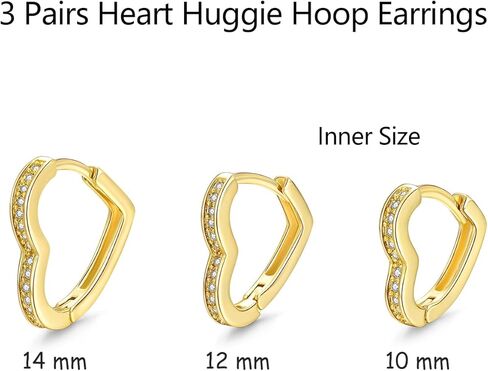 مجموعة أقراط هوجي الصغيرة من GloBosenPur، 6 أزواج من أقراط هوجي هوب مطلية بالذهب أقراط هوجي للنساء مربعة مكتنزة ملتوية سميكة أقراط بيضاوية للفتيات in Kuwait