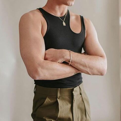 cloudmall Men's Summer Fashion Tank Tops Sexy Sleeveless T Shirts Punk Tee Vest Streetwear in Kuwait