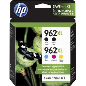 HP 962Xl / 962Xl (6Za57an) Ink Cartridges (Cyan Magenta Yellow Black) 5-Pack in Retail Packaging in Saudi Arabia