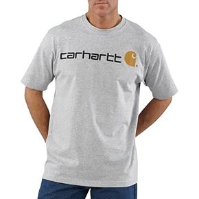 Carhartt mens Loose Fit Heavyweight Short-sleeve Logo Graphic T-shirt fashion t shirts, Dark Cobalt Blue Heather, X-Large US in Saudi Arabia