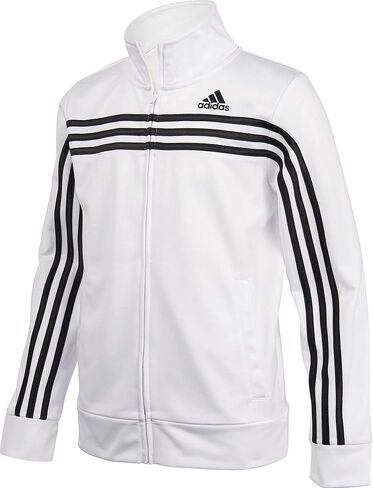 adidas Boy's Colorblock Tricot Jacket (White, X-Small) in Saudi Arabia