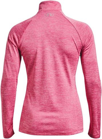 Under Armour Women's Standard Tech Twist ½ Zip Long Sleeve Pullover, (669) Pace Pink/Prime Pink/Metallic Silver, Medium in Saudi Arabia
