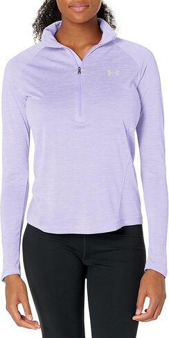 Under Armour Women's Tech Twist ½ Zip Long-Sleeve Pullover , Purple Tint (532)/Metallic Silver , X-Large in Saudi Arabia
