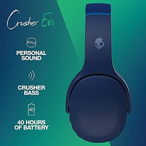 Skullcandy Crusher Evo Wireless Over-Ear Headphone - True Black in Saudi Arabia
