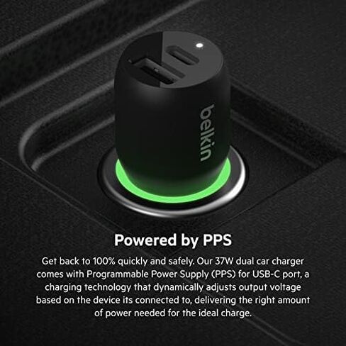 بلكن شاحن سيارة USB-C PD 36 واط (شاحن سيارة مزدوج 18 واط USB-C لتوصيل الطاقة لايفون 14 وسلسلة 13 وسامسونج وجوجل والمزيد) in Kuwait