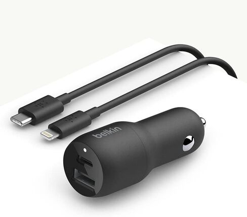 بلكن شاحن سيارة USB-C PD 36 واط (شاحن سيارة مزدوج 18 واط USB-C لتوصيل الطاقة لايفون 14 وسلسلة 13 وسامسونج وجوجل والمزيد) in Kuwait