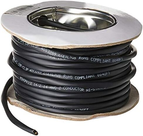 Monoprice 14 AWG 2 Conductor CMP-Rated Speaker Wire/Cable - 250 Feet UL Plenum Rated, 100% Pure Bare Copper with Color Coded Conductors - Nimbus Series in Saudi Arabia