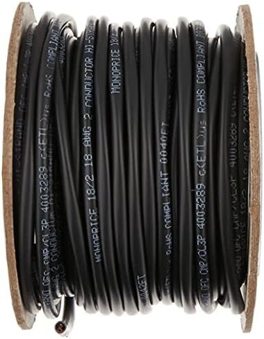 Monoprice 14 AWG 2 Conductor CMP-Rated Speaker Wire/Cable - 250 Feet UL Plenum Rated, 100% Pure Bare Copper with Color Coded Conductors - Nimbus Series in Saudi Arabia