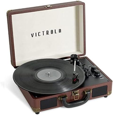 Victrola Journey+ Bluetooth Suitcase Record Player with Matching Record Stand in Kuwait