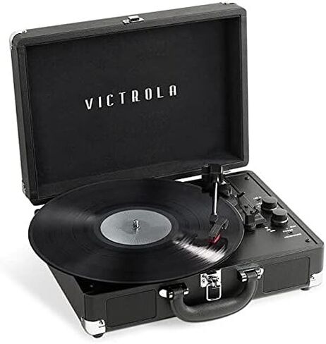 Victrola Journey+ Bluetooth Suitcase Record Player with Matching Record Stand in Kuwait